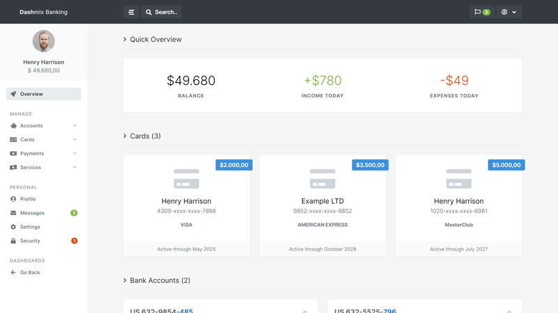 Banking Dashboard