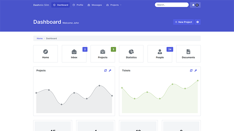 Corporate Slim Dashboard