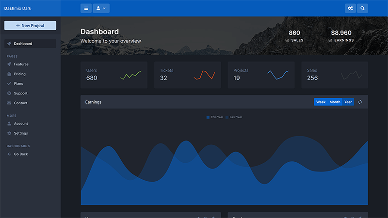 Dark Dashboard