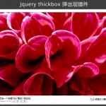 jquery 弹出层插件 ThickBox 多功能弹出层插件支持图片、ajax、内嵌内容弹等